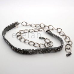 κορδόνι για γυαλιά δερμάτινο με τρέσα με strass