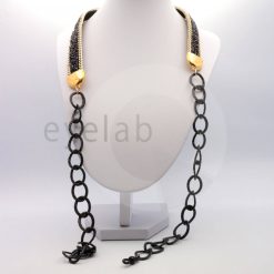 κορδόνι για γυαλιά δερμάτινο με τρέσα με strass