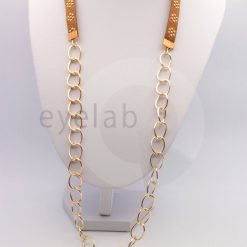 Δερμάτινο μπεζ κορδόνι με τρουκ