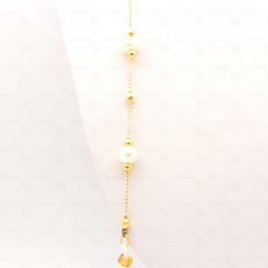 Λεπτή μεταλλική χρυσή αλυσίδα για γυαλιά με μαργαριτάρια pearls