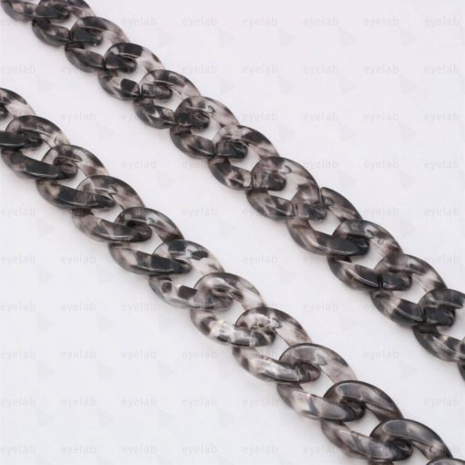 ACRYLIC GREY AND CLEAR COLOUR CHAIN FOR GLASSES