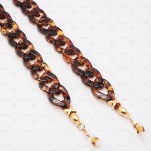 ACRYLIC BROWN TORTOISE SHELL COLOUR CHAIN FOR GLASSES