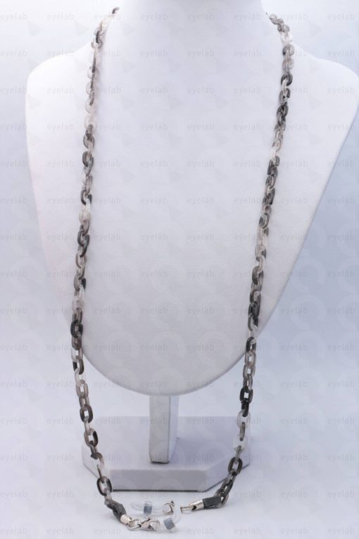 ACRYLIC THIN GREY TORTOISE COLOUR CHAIN FOR GLASSES
