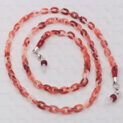 Acrylic coral red colour chain for glasses