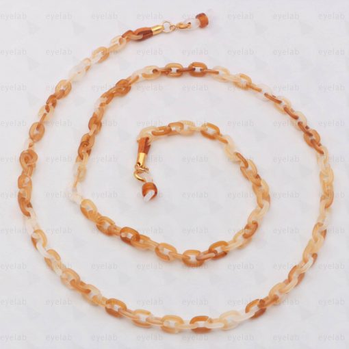 ACRYLIC THIN HONEY COLOUR CHAIN FOR GLASSES