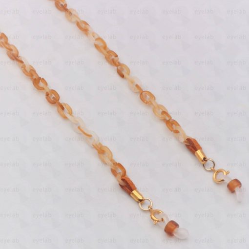 ACRYLIC THIN HONEY COLOUR CHAIN FOR GLASSES