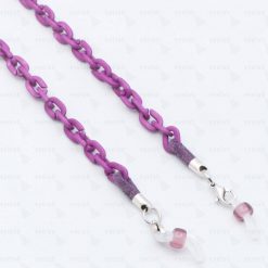 Acrylic purple colour chain for glasses