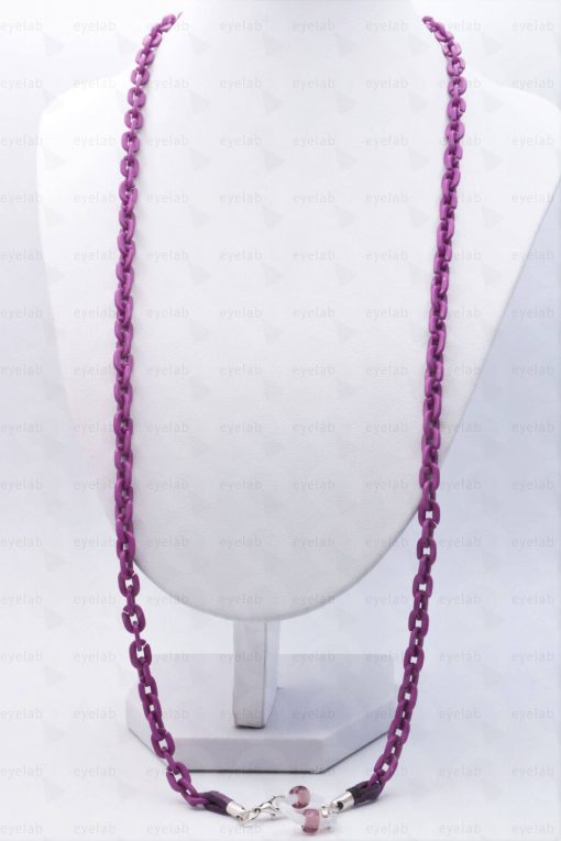Acrylic purple colour chain for glasses