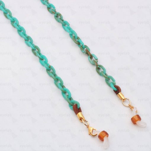 ACRYLIC THIN TURQUOISE COLOUR CHAIN FOR GLASSES