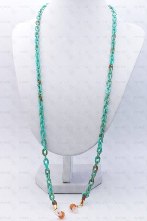 ACRYLIC THIN TURQUOISE COLOUR CHAIN FOR GLASSES