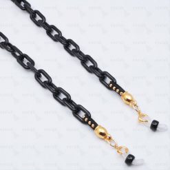 ACRYLIC THIN SHINY BLACK CHAIN FOR GLASSES