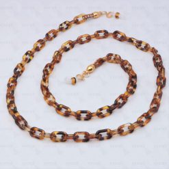 ACRYLIC THIN TORTOISE SHELL COLOUR CHAIN FOR GLASSES