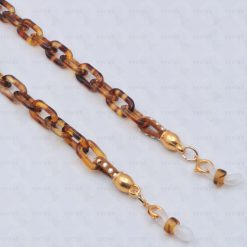 ACRYLIC THIN TORTOISE SHELL COLOUR CHAIN FOR GLASSES