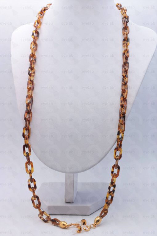 ACRYLIC THIN TORTOISE SHELL COLOUR CHAIN FOR GLASSES