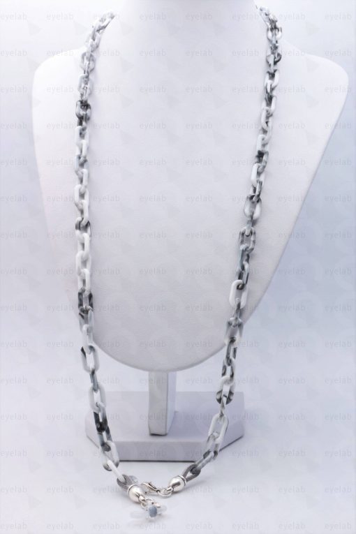 ACRYLIC GREY WHITE CHAIN FOR GLASSES