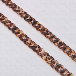 Acrylic brown tortoise glasses chain