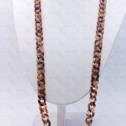 Acrylic brown tortoise glasses chain