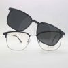 Belutti BAP063 C3 55 metal eyeglasses frame with clip-on